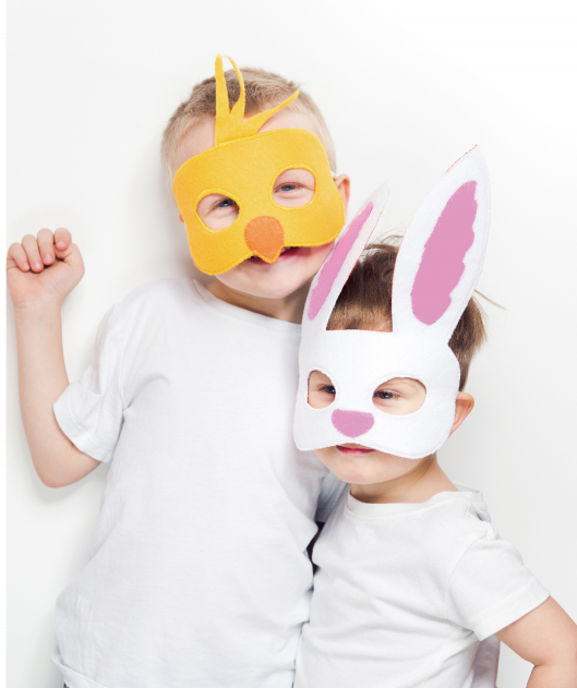 Easter Chicken Rabbit Felt Mask EASC0023